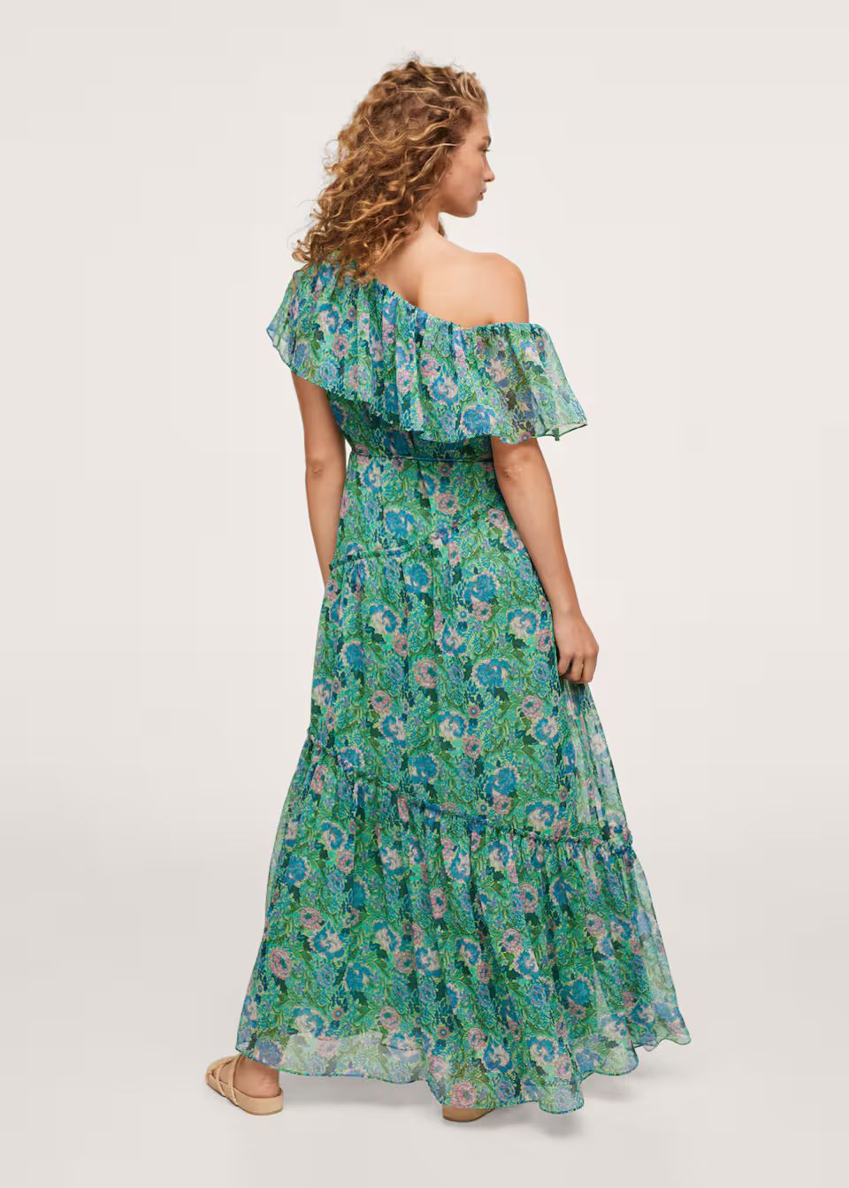 Ruffle printed dress | MANGO (US)