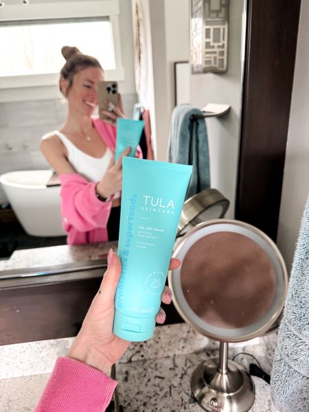 Save at Tula with code HEYITSJENNA on skincare must haves for summer 
Cult classic purifying cleanser 
