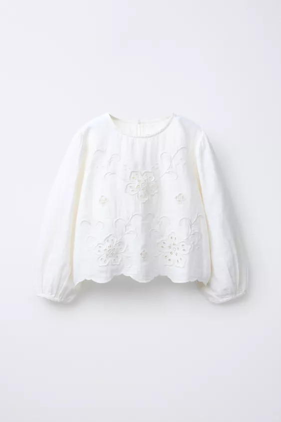 EMBROIDERED ROMANTIC SHIRT | Zara US