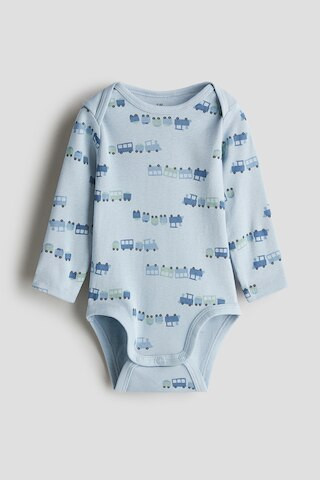 H & M - Bodysuit with Lap Shoulders - Blue | H&M (US + CA)