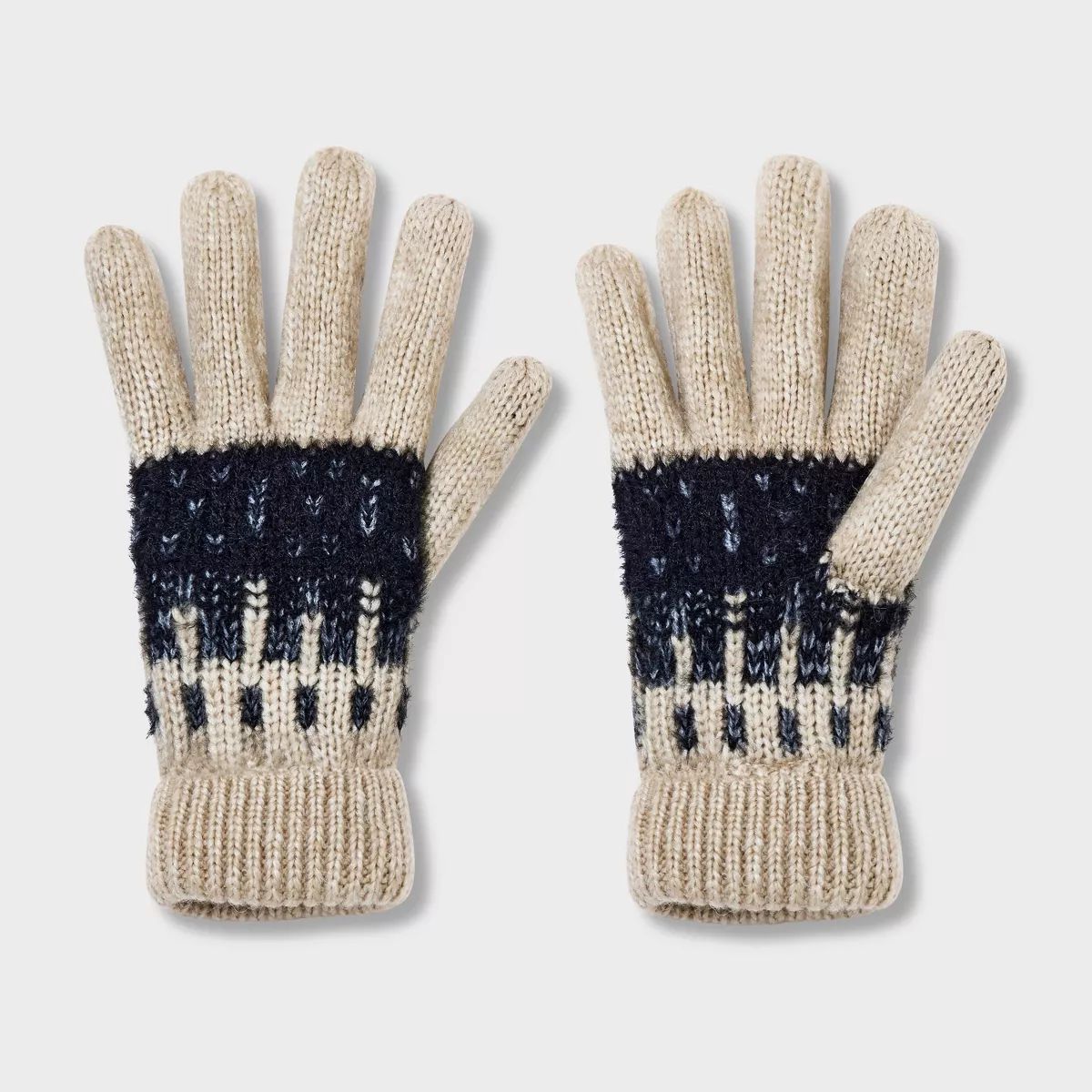 Fair Isle Jacquard Gloves - Universal Thread™ Cream | Target