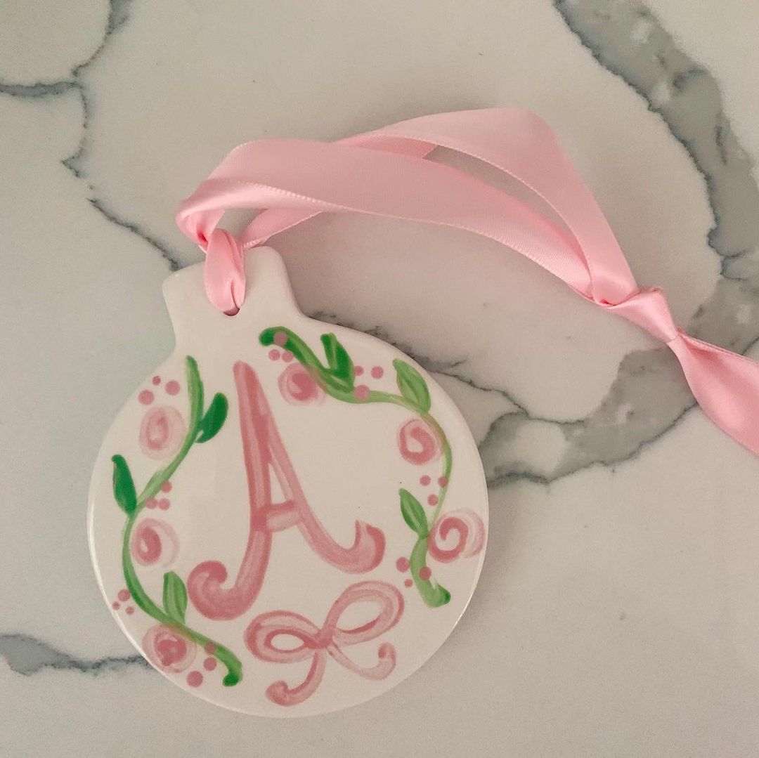 Children's Christmas Ornament / First Christmas/ Pink and - Etsy | Etsy (US)