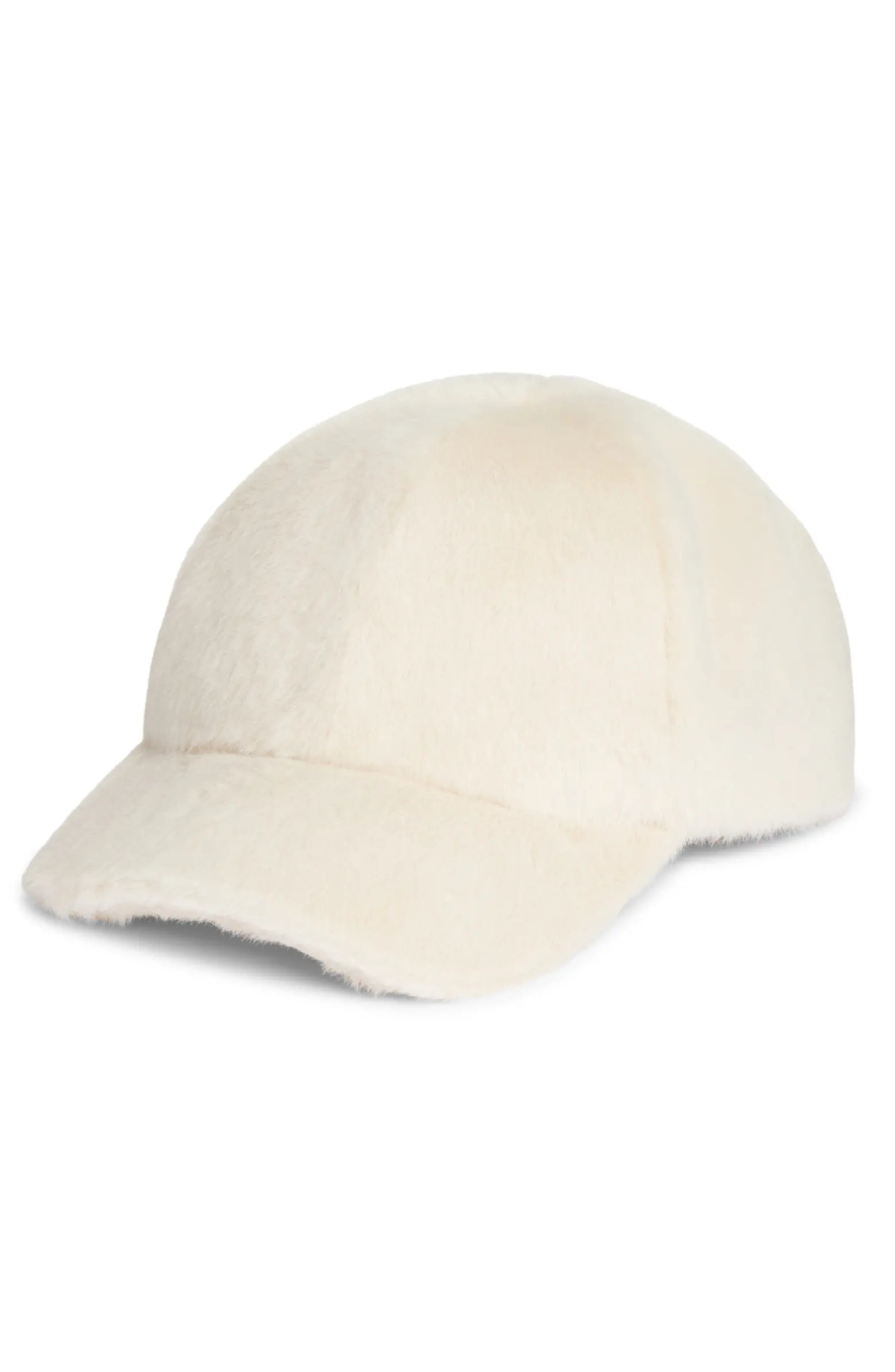 Open Edit Faux Fur Baseball Cap | Nordstrom | Nordstrom