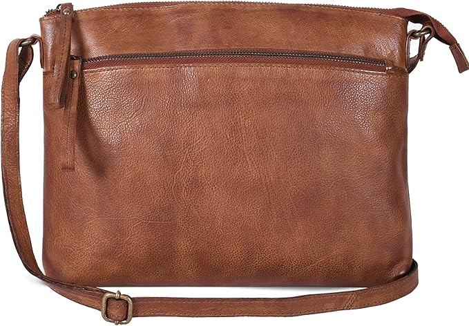 Leather Crossbody Bags for Women - Ladies Crossbody Purses - Medium Size Crossover Sling Bags - W... | Amazon (US)