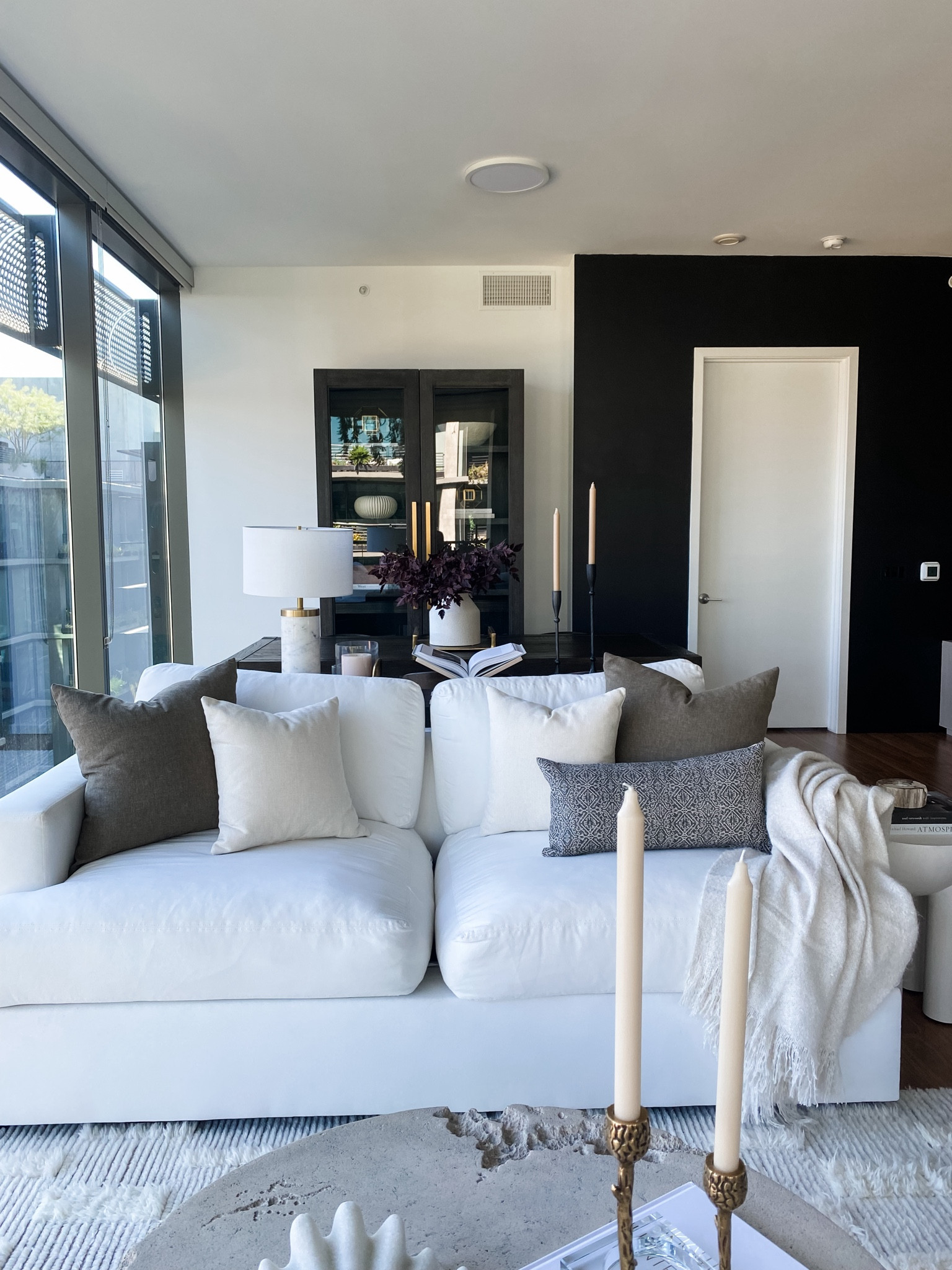 Organic Modern Home styling🖤

Pillow covers, taper candles, glass cabinet, table lamp, marble bowl, brass tray, fall leaves, autumn decor

#LTKHome #LTKStyleTip