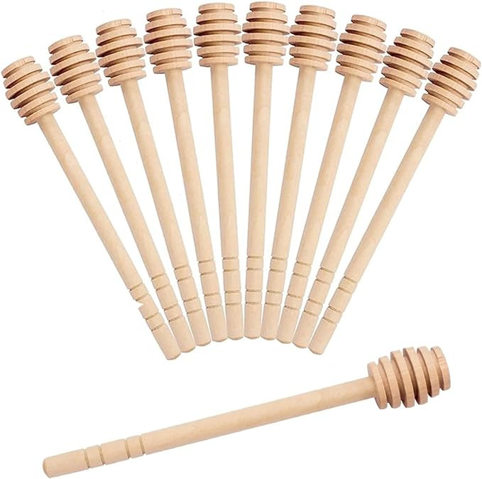 50Pcs 6 Inch Honey Dipper Sticks - Wooden Honey Dipper, 6 Inch Mini Honeycomb Stick, Honey Stirre... | Amazon (US)