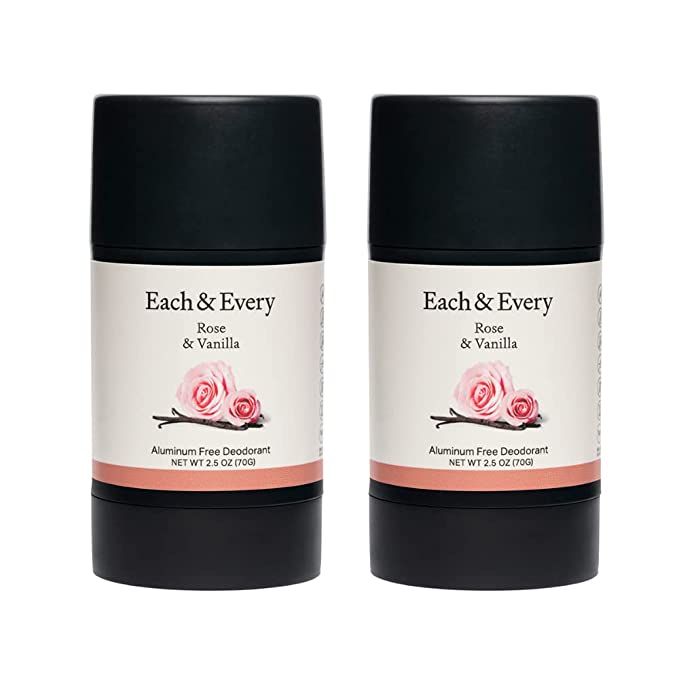 Each & Every 2-Pack Natural Aluminum-Free Deodorant for Sensitive Skin with Essential Oils, Plant... | Amazon (US)