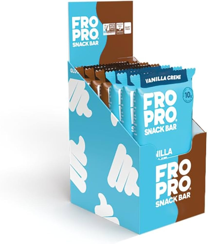 FROPRO Plant Protein Snack Bars - Plant Based Protein Bars, All-Natural, Gluten, Dairy, & Soy Fre... | Amazon (US)