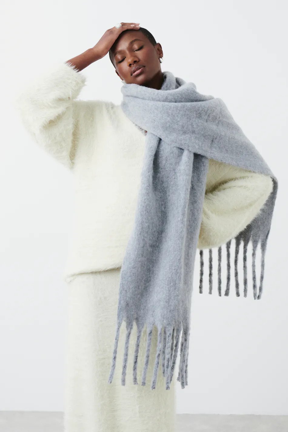 Soft chunky scarf - Grau - Dame - Gina Tricot | Gina Tricot SE