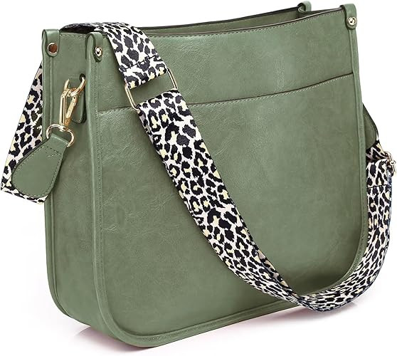 AUYOCO Vegan Leather Crossbody Bags for Women, Crossbody Purse with Guitar Strap Zipped Pockets H... | Amazon (US)