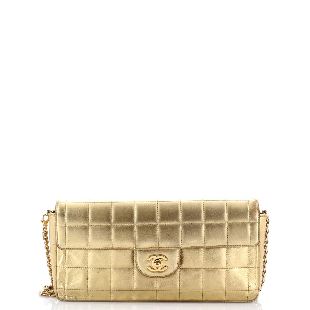 Chocolate Bar Flap Bag Quilted Lambskin East West | Rebag