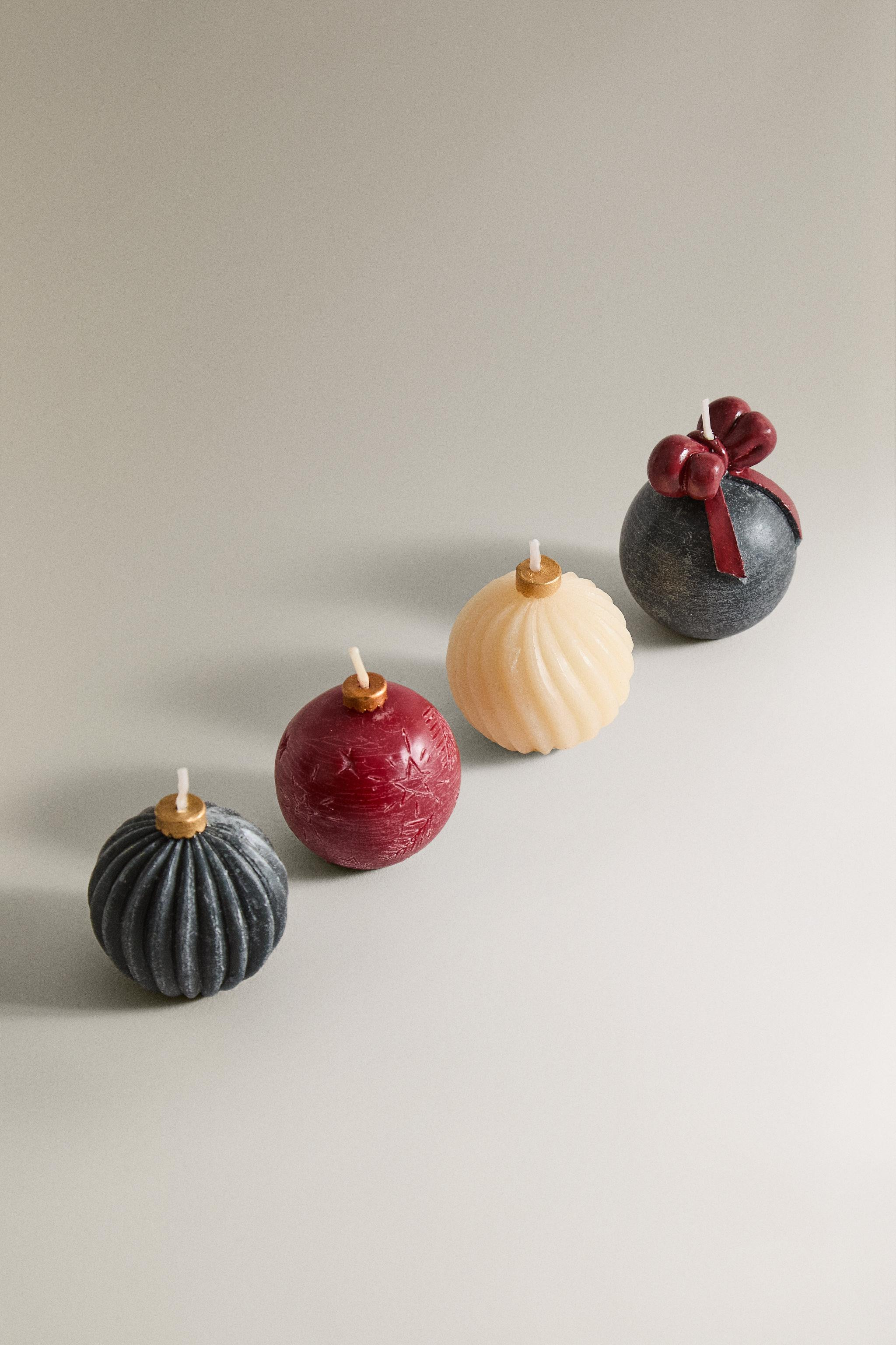 SET OF GINGERBREAD SCENTED CANDLE BALLS (SET OF 4) | Zara US
