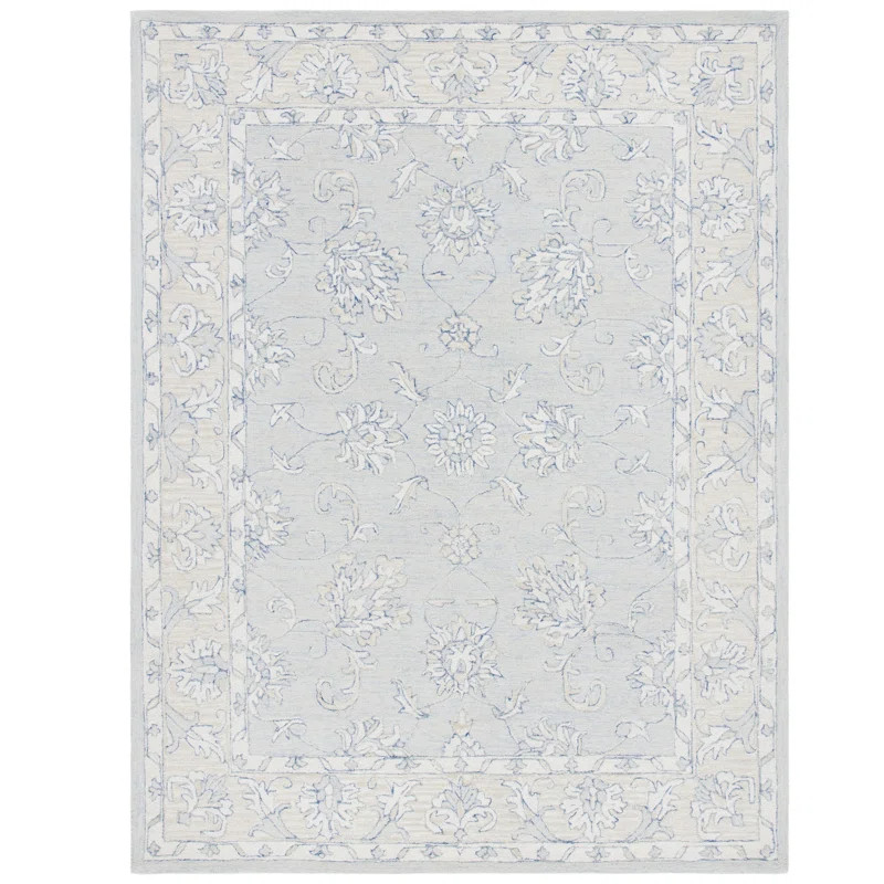 Schmier Handmade Gray/Navy Rug | Wayfair North America