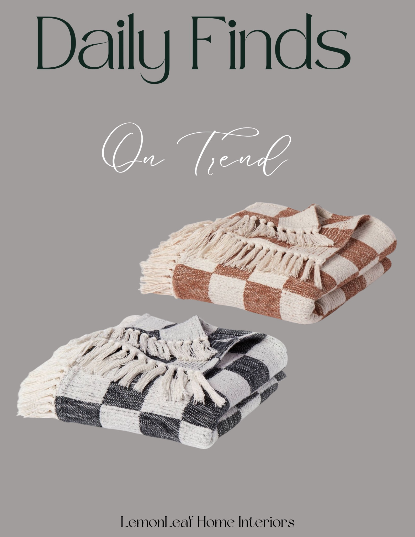 Love these checkered throw blankets! Big enough to go across a bed  Two colors and great price. 



#LTKhome #LTKstyletip #LTKfindsunder50