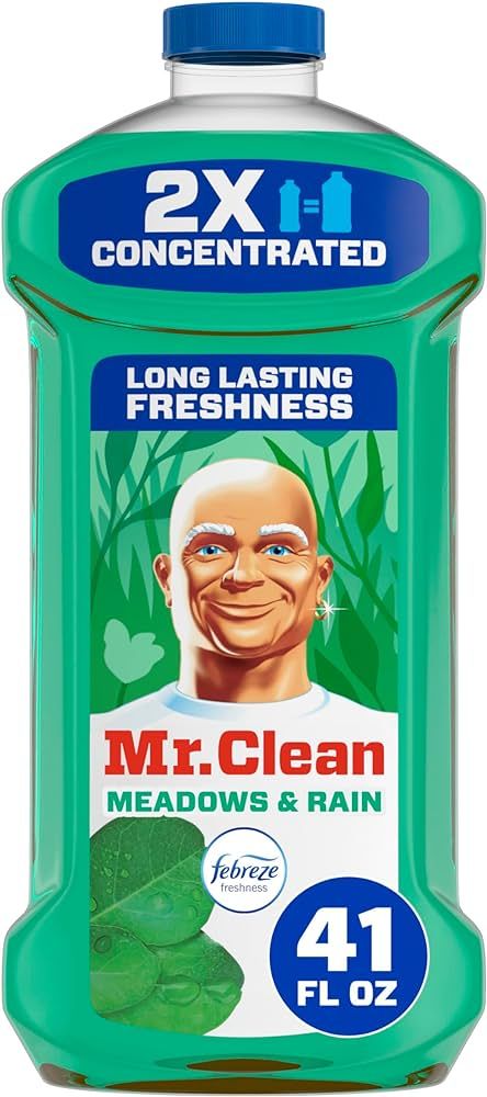 Mr. Clean 2X Concentrated Multi Surface Cleaner with Febreze Meadows & Rain Scent, All Purpose Cl... | Amazon (US)