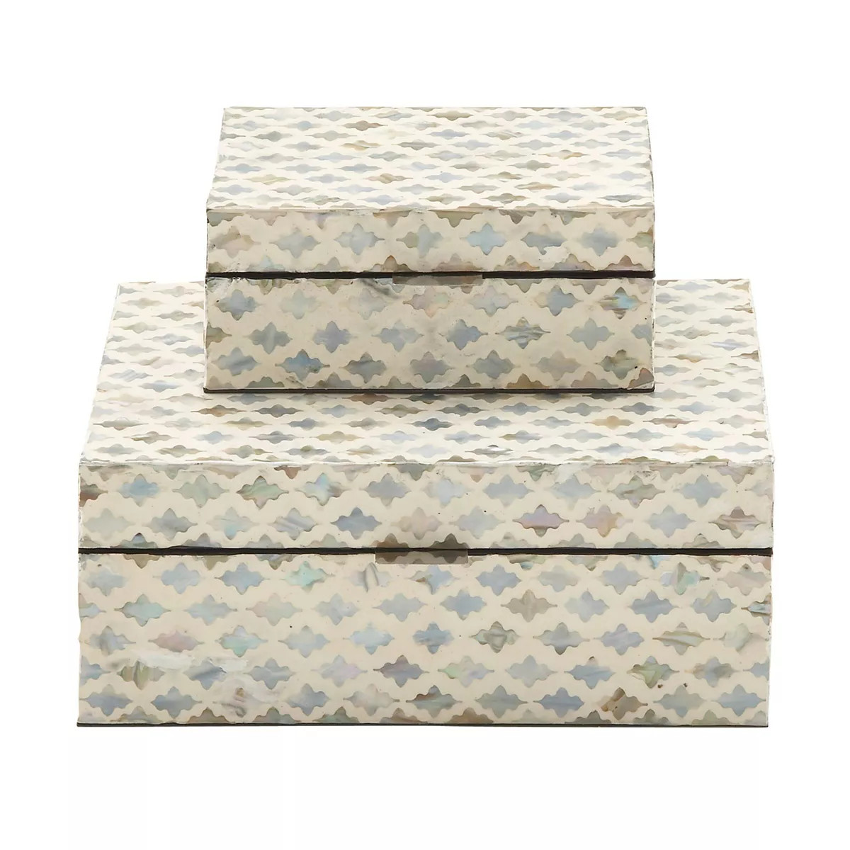Set of 2 Wooden Boxes with Pattern - Olivia & May | Target