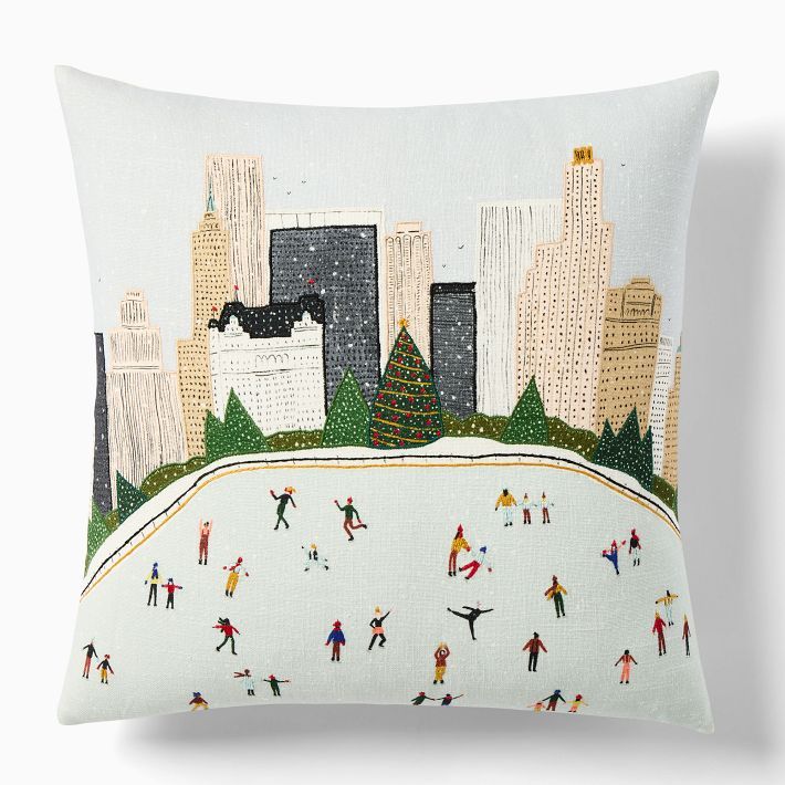 Ice Skating Pillow Cover | West Elm (US)