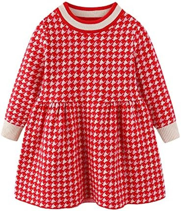 Mud Kingdom Little Girls Sweater Dress School Cute Bow | Amazon (US)