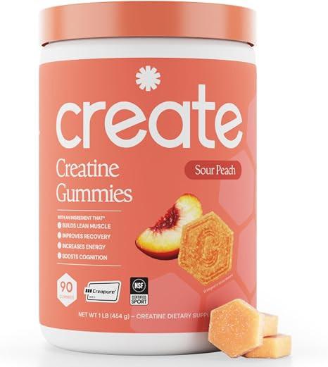Create Creatine Monohydrate Gummies for Men & Women, Boost Focus, Strength, and Endurance, Anti-M... | Amazon (US)