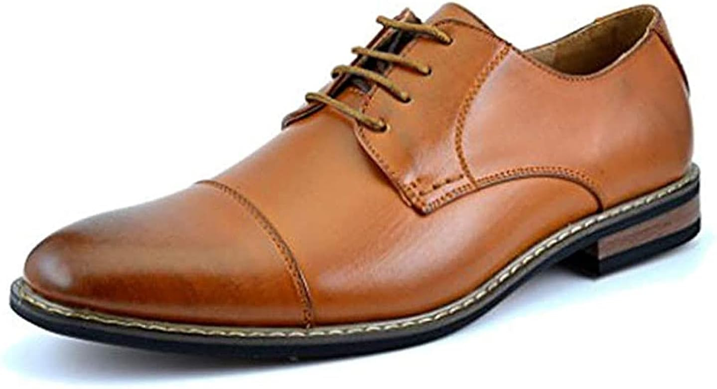 Bruno Moda Italy Men's Prince Classic Modern Formal Oxford Wingtip Lace Up Dress Shoes | Amazon (US)