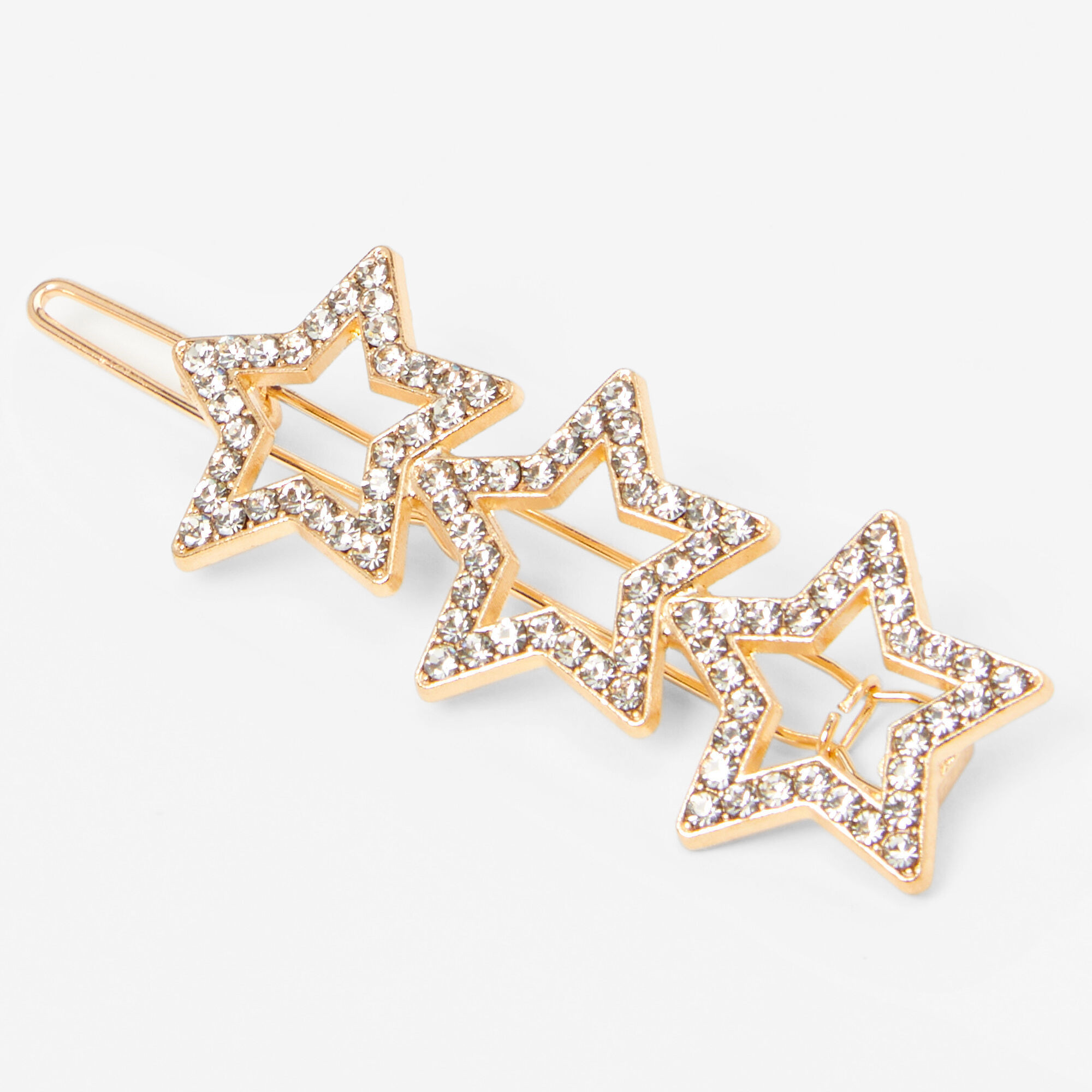 Gold Trio of Stars Hair Barrette | Claire's (US)