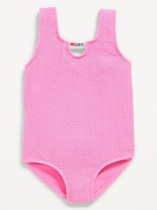 Textured Beaded One-Piece Swimsuit for Toddler Girls | Old Navy (US)