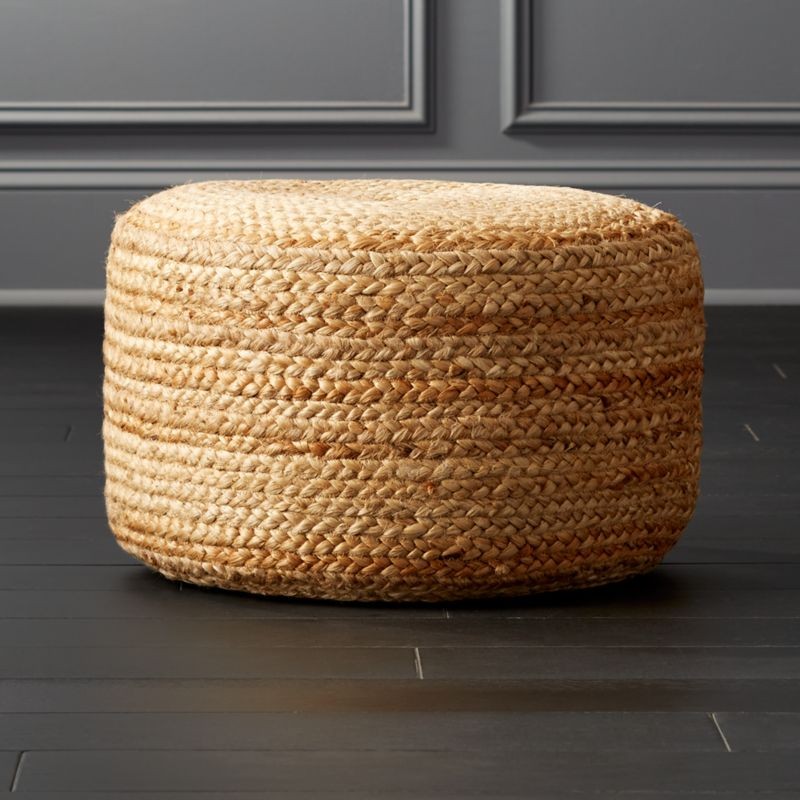 Braided Jute Pouf + Reviews | CB2 | CB2