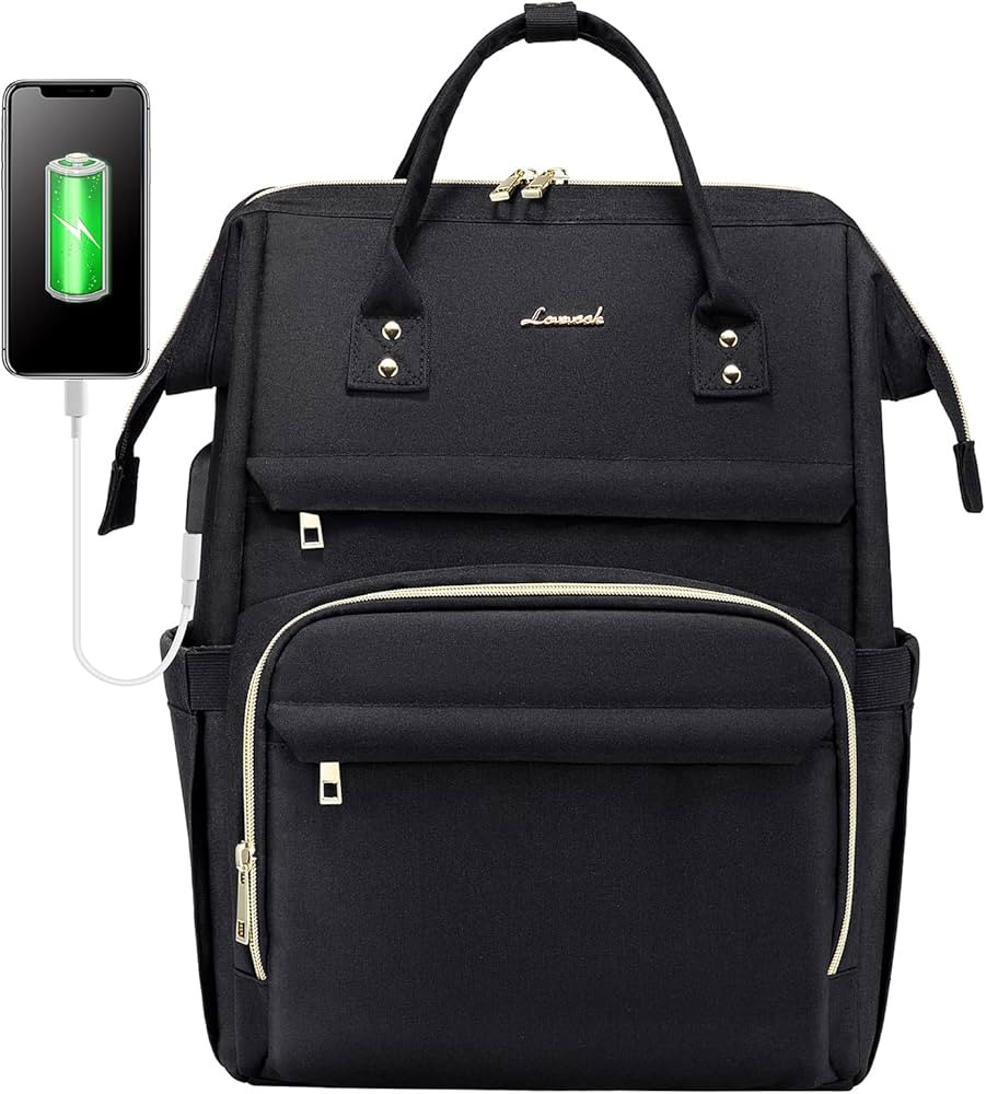 LOVEVOOK Laptop Backpack for Women Fashion Travel Bags Business Computer Purse Work Bag with USB ... | Amazon (US)