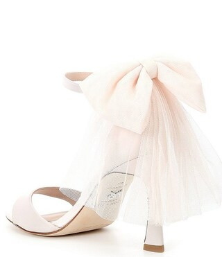 x Born on Fifth Elle Satin Tulle Bow Heels | Dillard's
