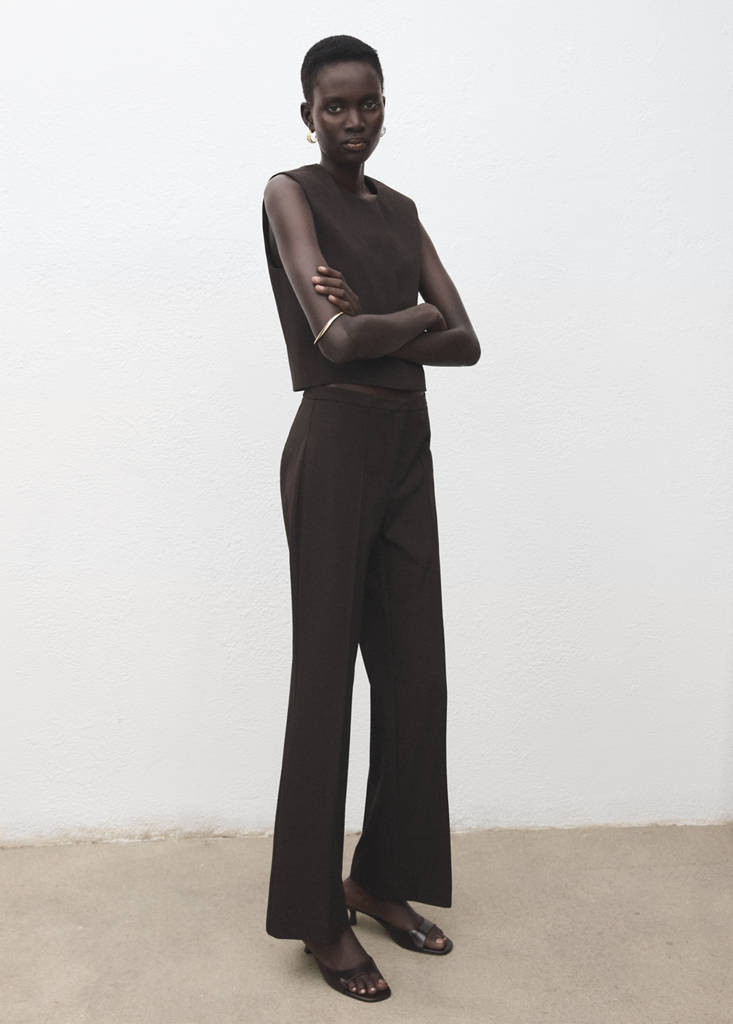 Low-rise flared trousers grey - Woman - 10 - MANGO | Mango (US/MX/AU)