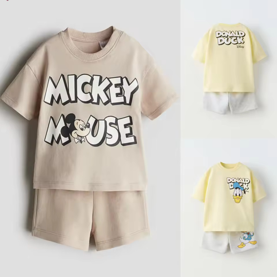 New Cartoon Sets Boys And Girls Round Neck T-shirt +Shorts 2025 Summer Clothing Casual Loose Tops... | AliExpress (US)