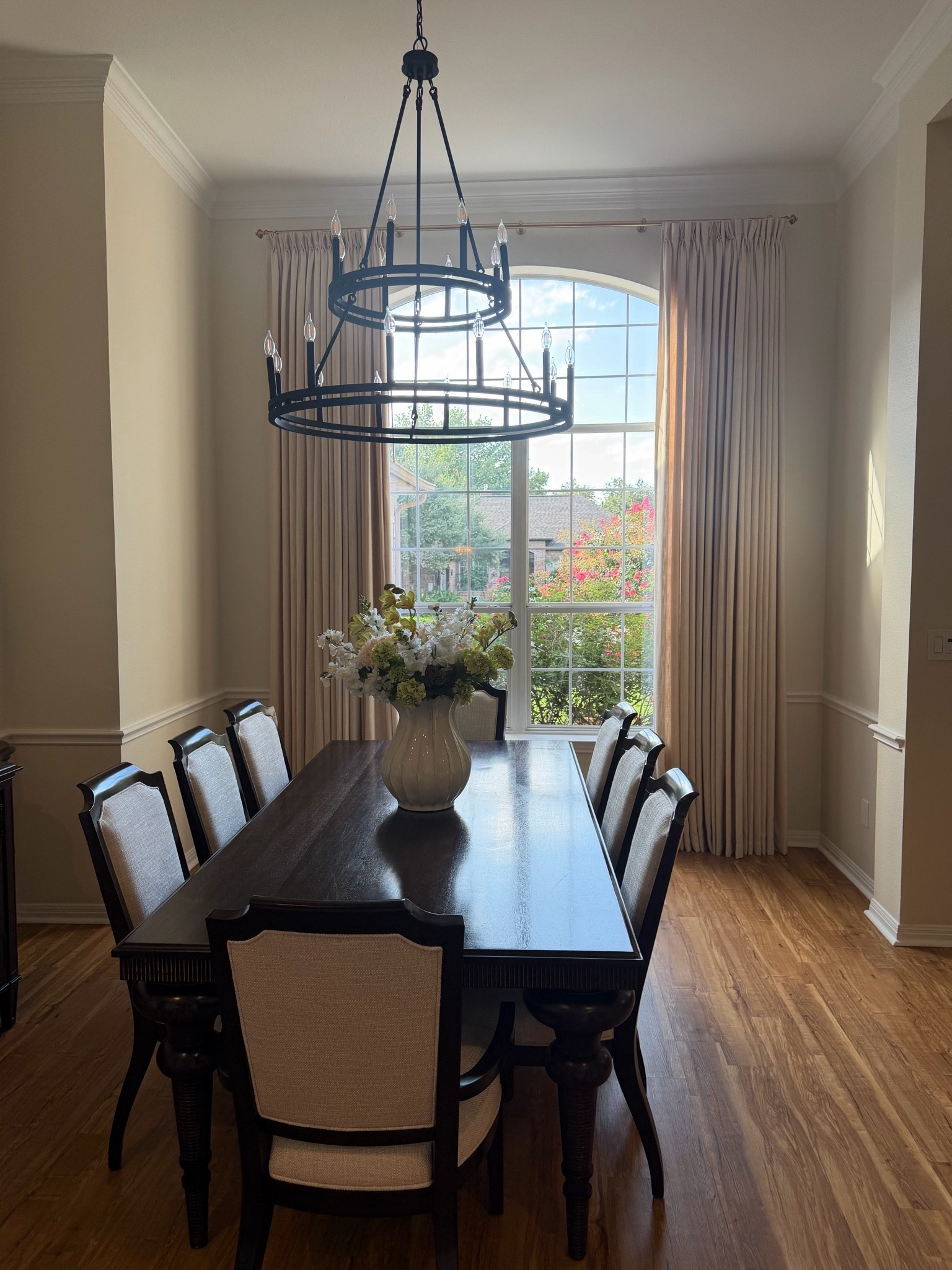 My formal dining room is finally coming together! Loving my latest addition - curtains!!