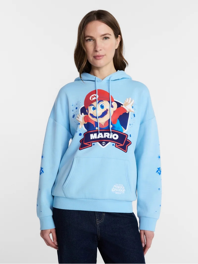Super Mario Galaxy Movie Women's Graphic Hoodie, Sizes XXS-XXL | Walmart (US)
