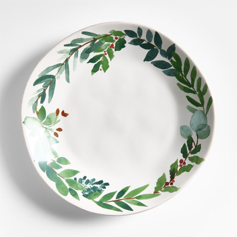 Marin Winter Botanical Stoneware Dinner Plate + Reviews | Crate & Barrel | Crate & Barrel
