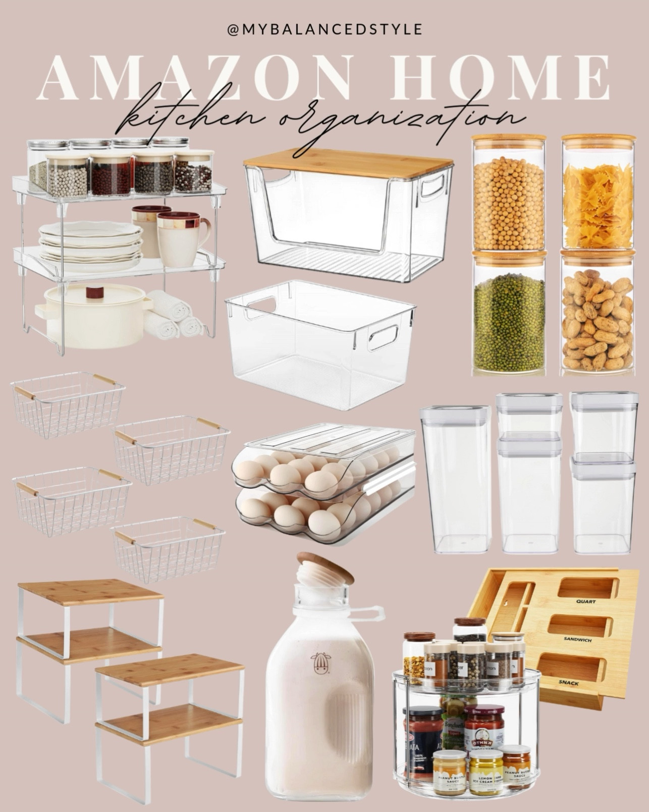 Amazon kitchen organization 

kitchen cabinet organization
pantry storage containers
drawer dividers for utensils
under sink storage solutions
countertop organization ideas
spice rack organization
food storage and labeling
small kitchen organization hacks
refrigerator organization bins
minimalist kitchen storage

#LTKSaleAlert #LTKHome #LTKSeasonal