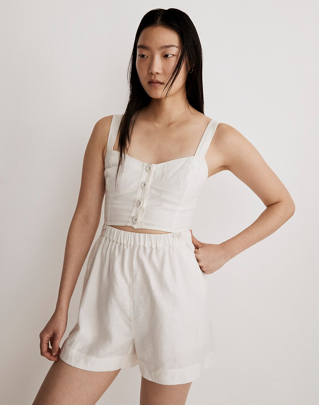 Modular Sleeveless Romper in 100% Linen | Madewell