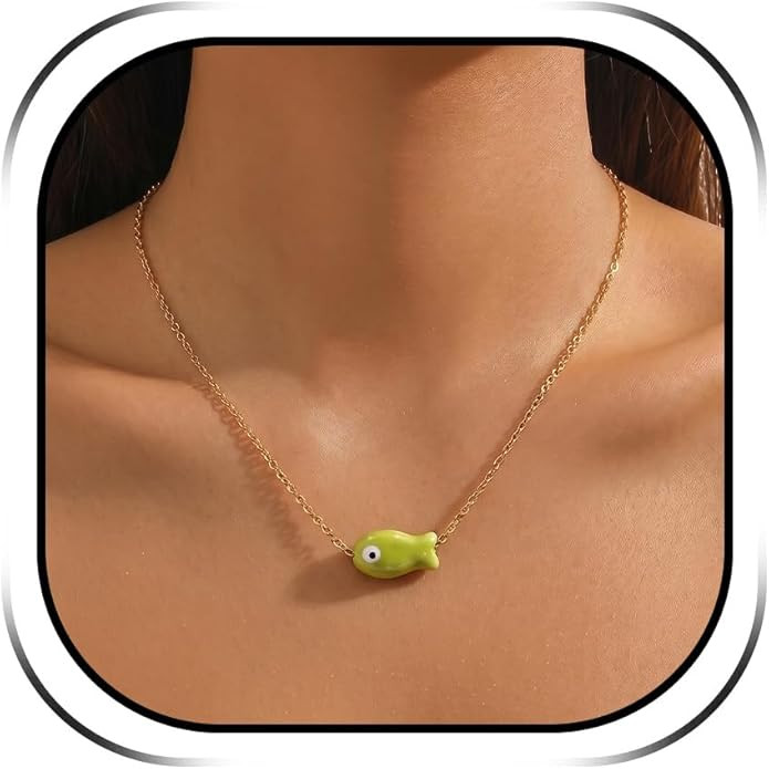 Blue Fish Necklace for Women Vacation Jewelry for Women Boho Pendant Summer Dresses for Women 202... | Amazon (US)