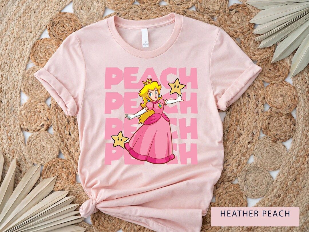 Princess Peach Star Shirt,Princess Peach,Pink Princess,Feeling Peach Shirt,Princess Peach Shirt,P... | Etsy (US)