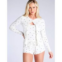 Boux Avenue 3pc Heart Print Pyjama Set Cream | Marks & Spencer (UK)