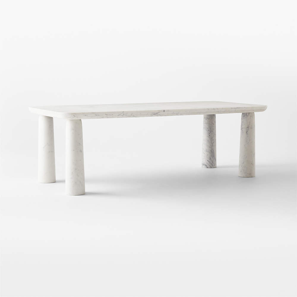 Babylon White Marble Dining Table + Reviews | CB2 | CB2