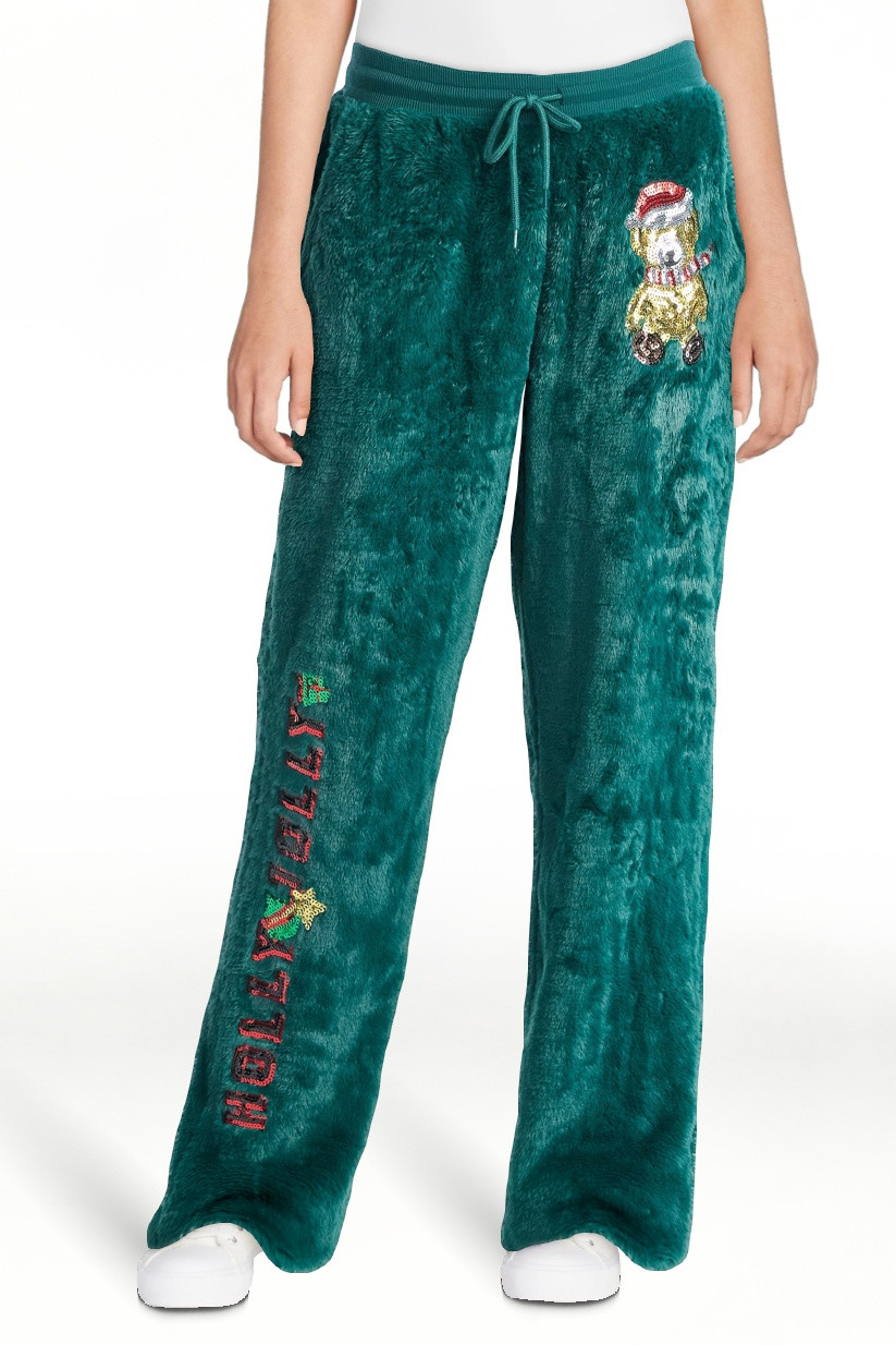 No Boundaries Pantalones de Felpa Navideños Entrepierna de 30'', para Mujer y Mujer Plus | Walmart (US)