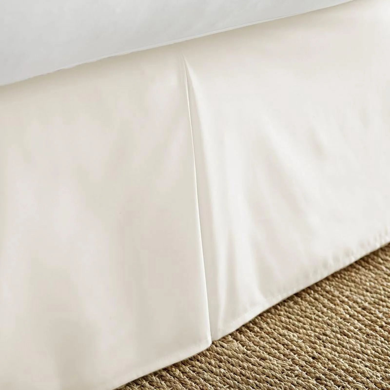 Off-White Pleated Dust Ruffle Bed Skirt, Queen, by Noble Linens | Walmart (US)
