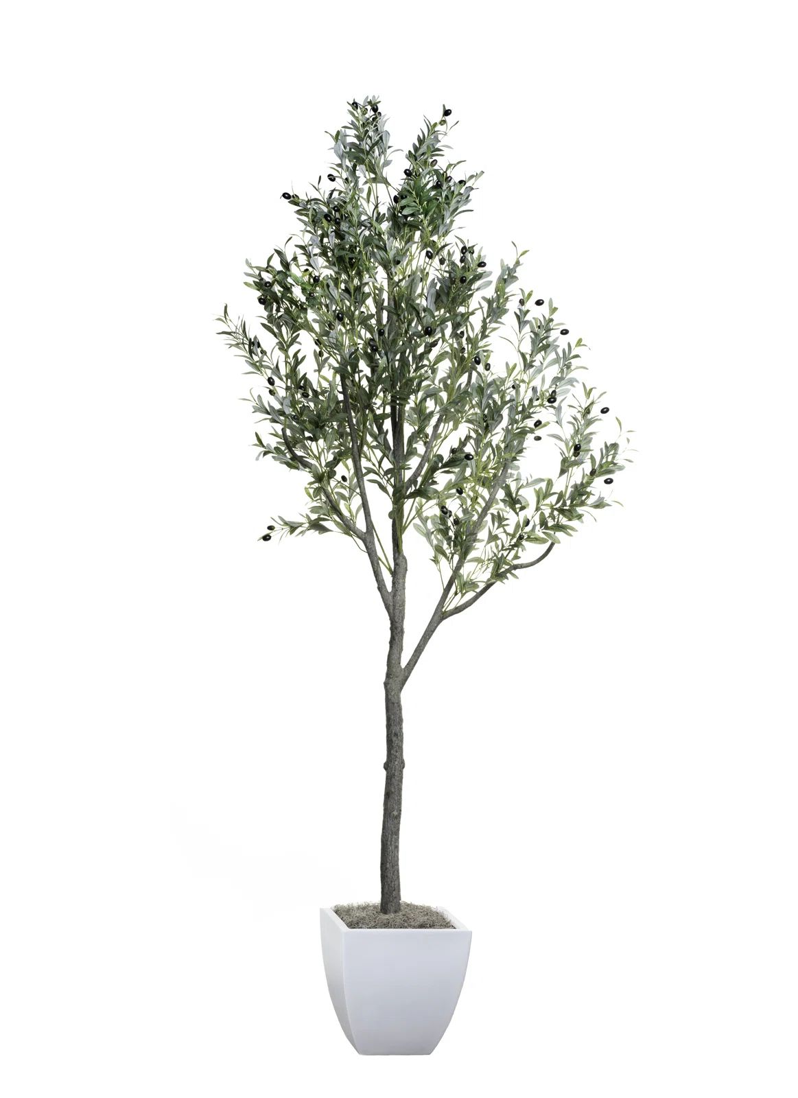 94" Artificial Olive Tree Tree in Pot Liner | Wayfair Professional