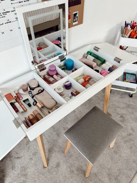 Makeup Vanity - skincare vanity - desk and chair - girls bedroom - kids bedroom - tween bedroom 

#LTKSaleAlert #LTKHome #LTKKids