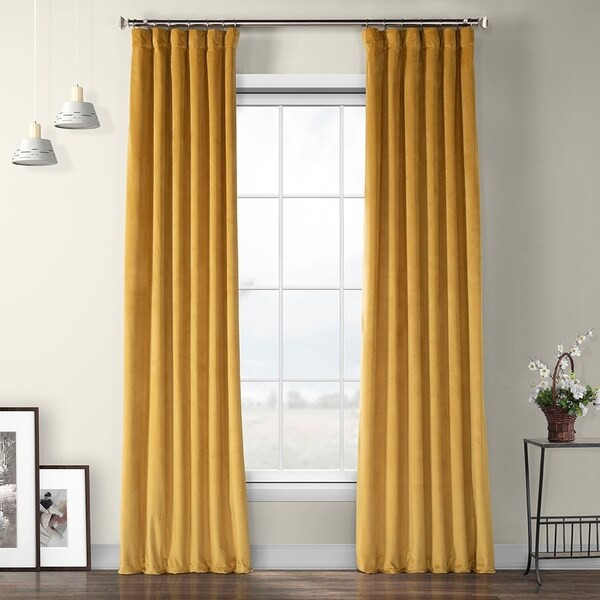 Exclusive Fabrics Heritage Plush Velvet Sing Curtain Panel | Bed Bath & Beyond