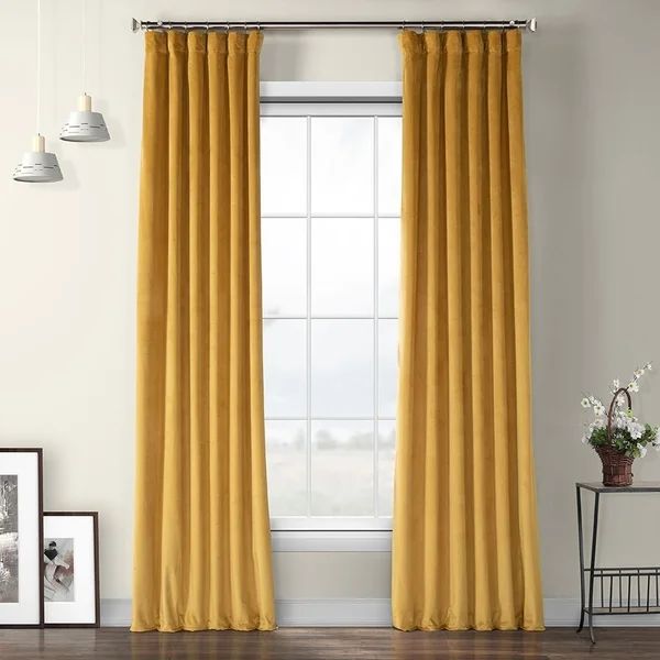 Exclusive Fabrics Heritage Plush Velvet Sing Curtain Panel | Bed Bath & Beyond
