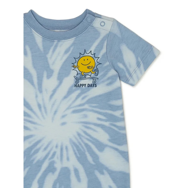 Garanimals Baby Boy Short Sleeve Print Romper, Sizes 0-24 Months | Walmart (US)