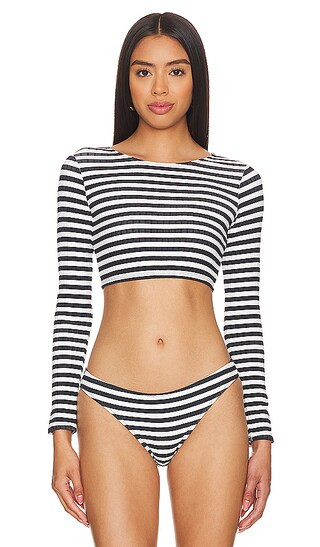 Rashguard in Blackout & Marshmallow | Revolve Clothing (Global)