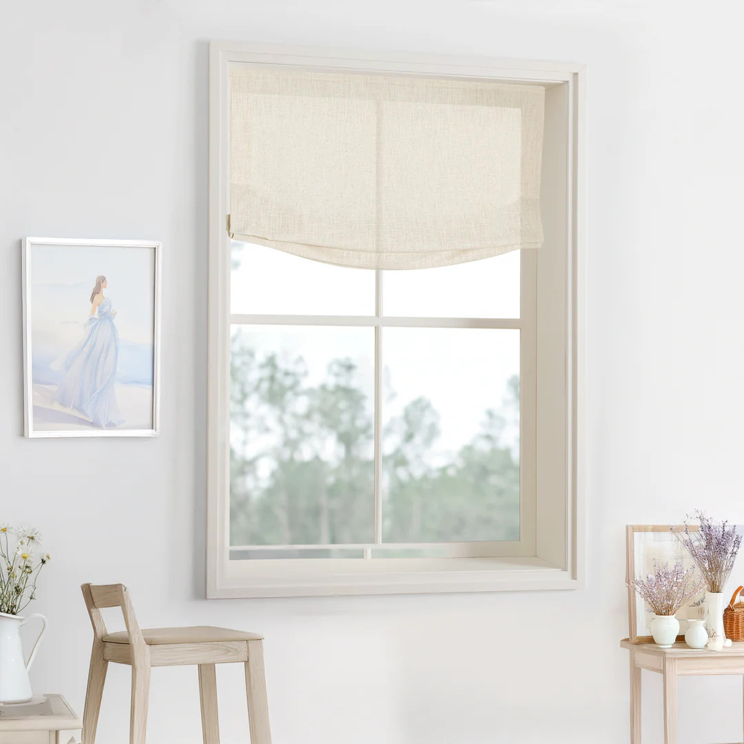 Lily Linen Roman Shades & Blinds | Relaxed | NeutralCurtains
