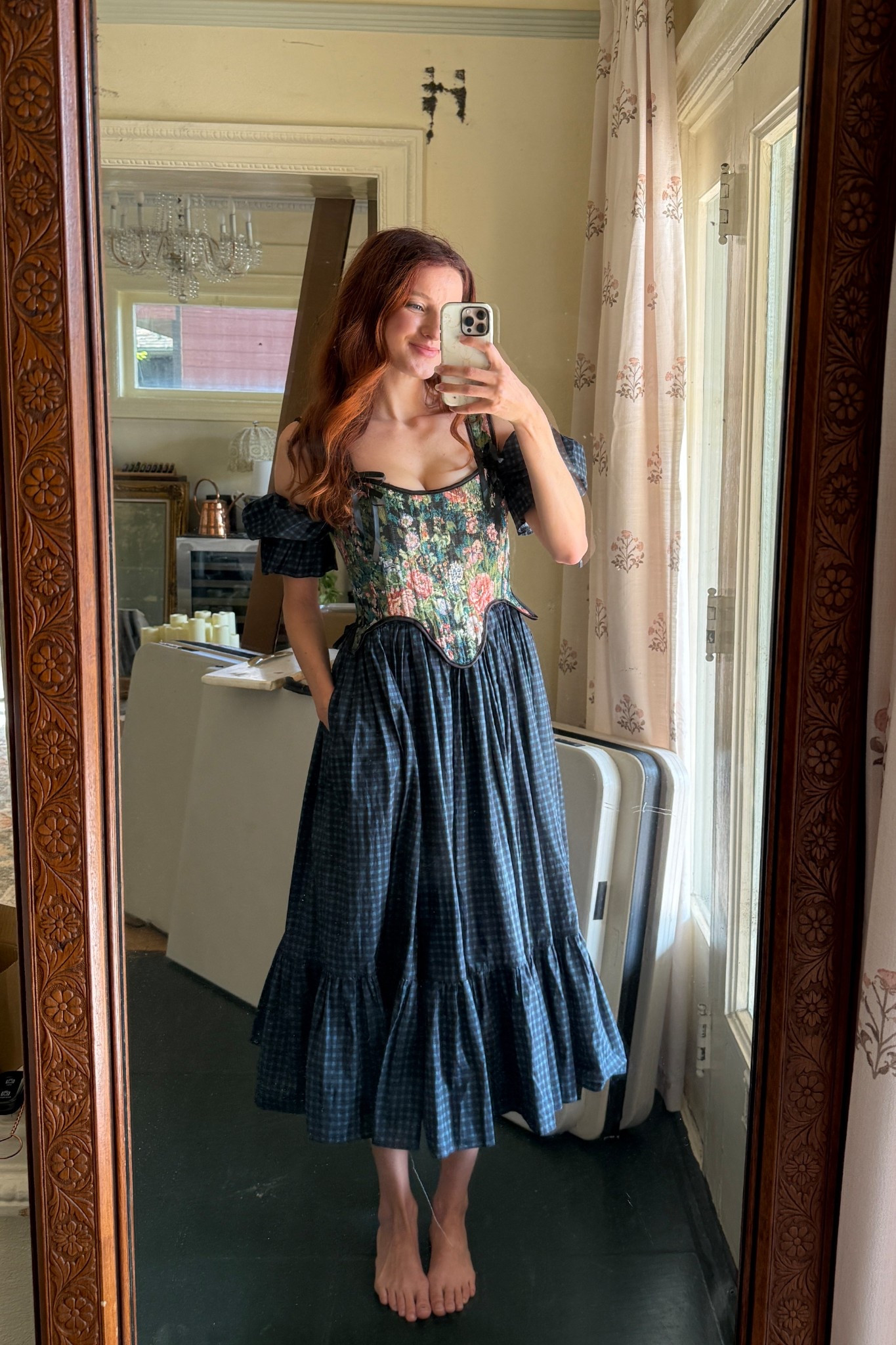 I don’t think ever want to take this whimsical outfit off. 🥹 tapestry corset + blue gingham dress 

#LTKParties #LTKFindsUnder100 #LTKSaleAlert